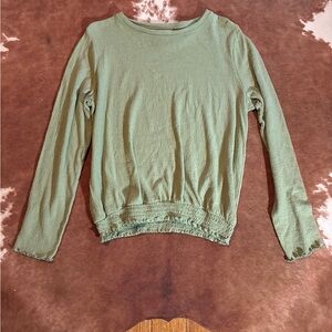 Time and Tru Textured Sage Top